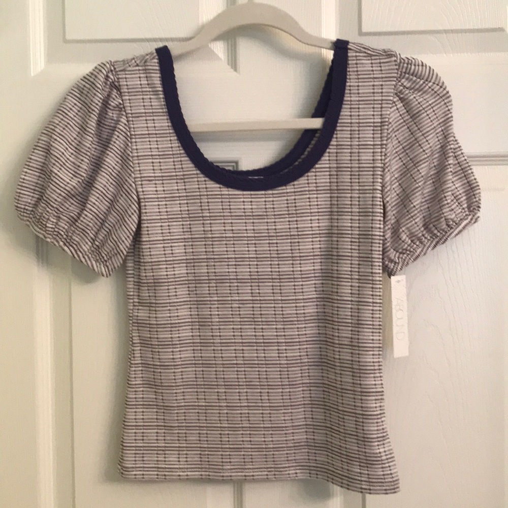 ABOUND Purple Stripes Top Sz XS NWT